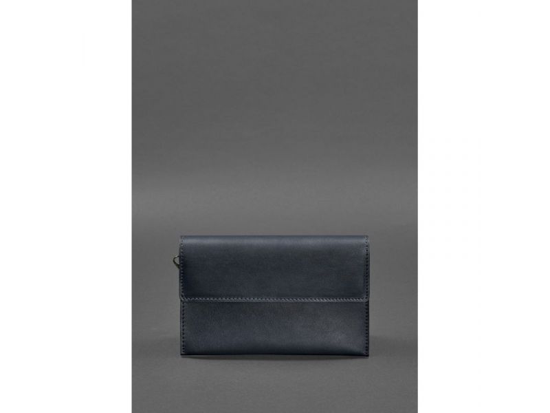 Кожаный мужской клатч-барсетка 3.0 синий краст, фото 3