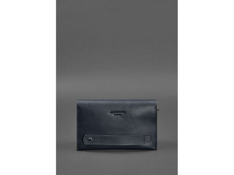 Кожаный мужской клатч-барсетка 3.0 синий краст, фото 5