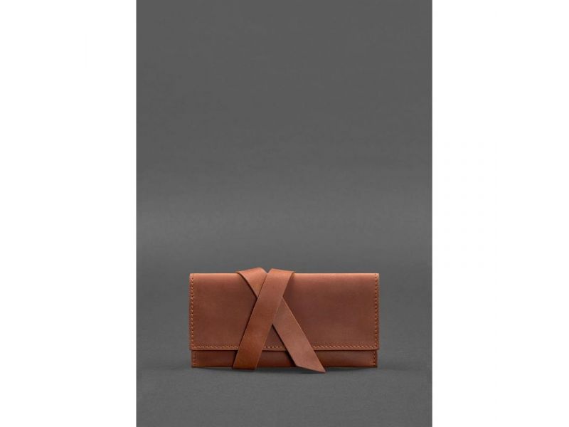 Кожаный кисет для табака 1.0 светло-коричневый Crazy Horse, фото 1