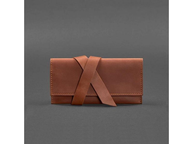 Кожаный кисет для табака 1.0 светло-коричневый Crazy Horse, фото 5