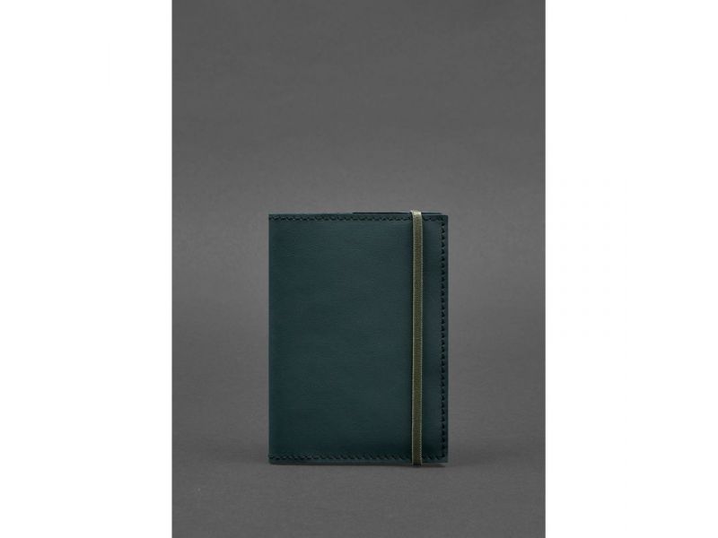 Кожаная обложка для паспорта 1.0 зеленая, фото 1