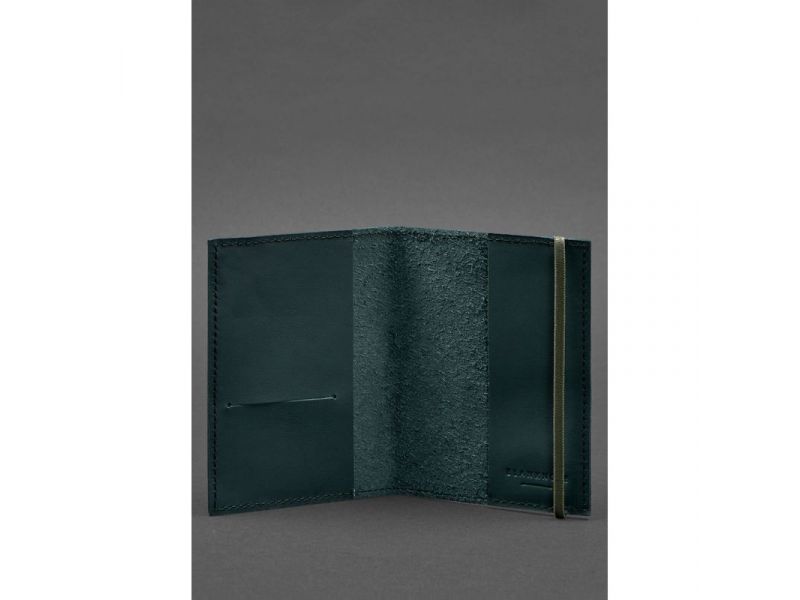 Кожаная обложка для паспорта 1.0 зеленая, фото 3