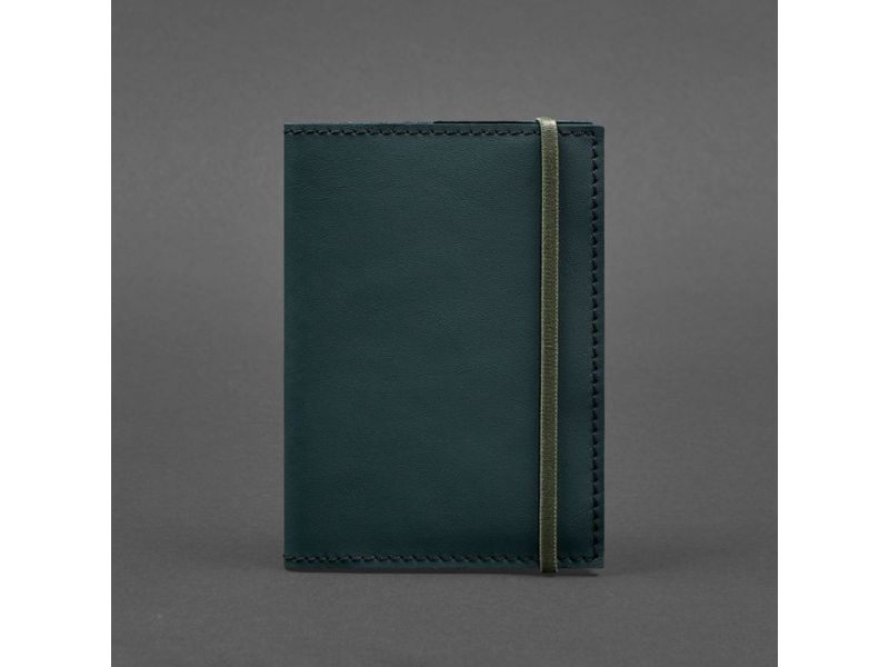 Кожаная обложка для паспорта 1.0 зеленая, фото 4