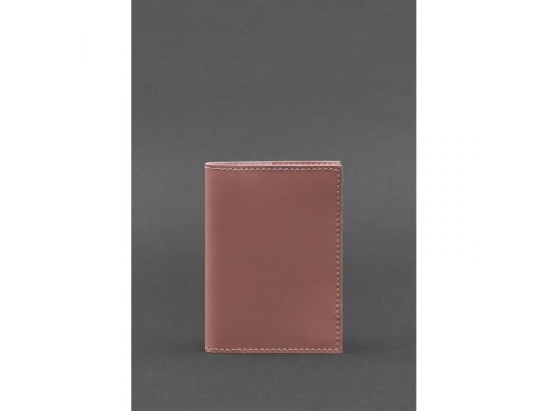 Кожаная обложка для паспорта и военного билета 1.2 розовая, фото 1