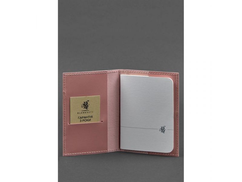 Кожаная обложка для паспорта и военного билета 1.2 розовая, фото 2