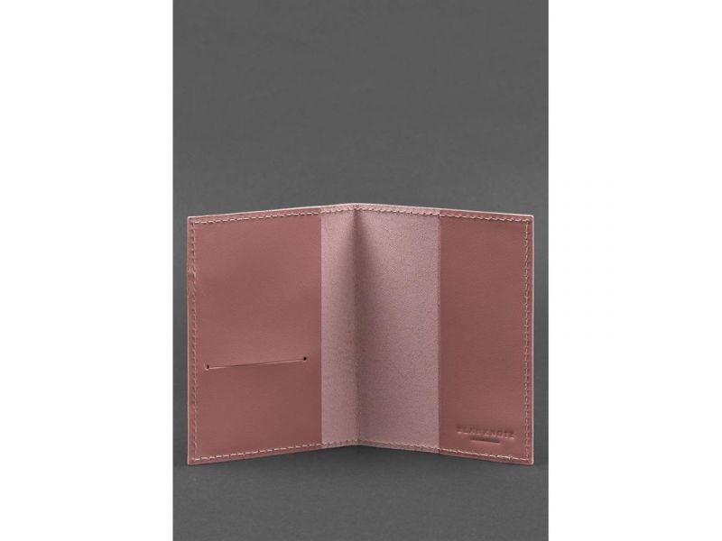 Кожаная обложка для паспорта и военного билета 1.2 розовая, фото 3