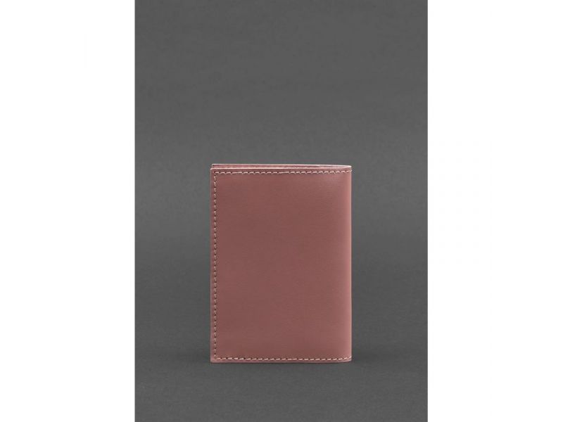 Кожаная обложка для паспорта и военного билета 1.2 розовая, фото 4