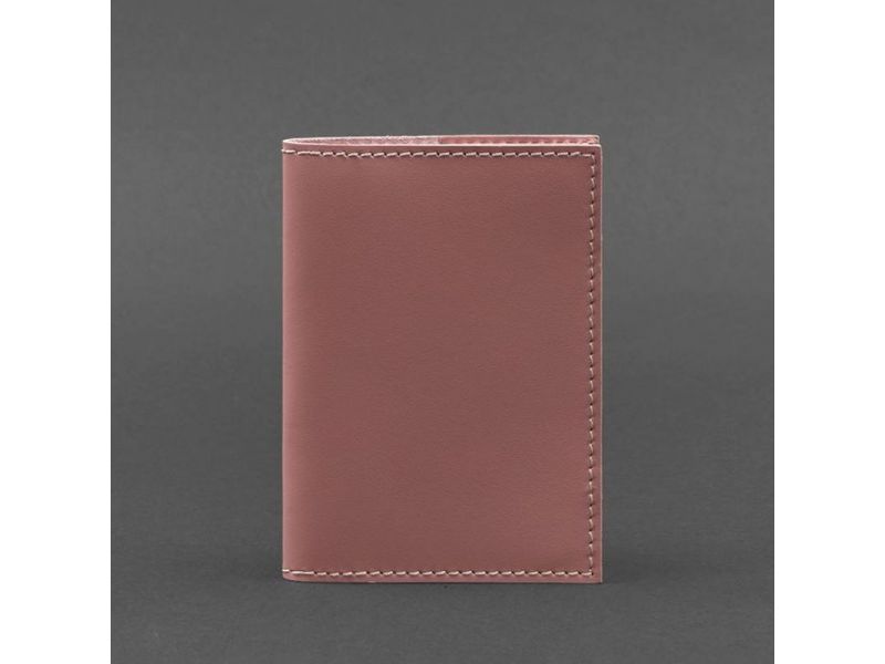 Кожаная обложка для паспорта и военного билета 1.2 розовая, фото 5
