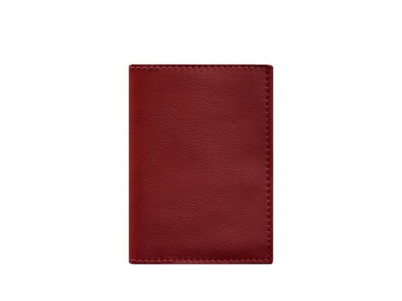 Кожаная обложка для паспорта и военного билета 1.2 красная, фото 6