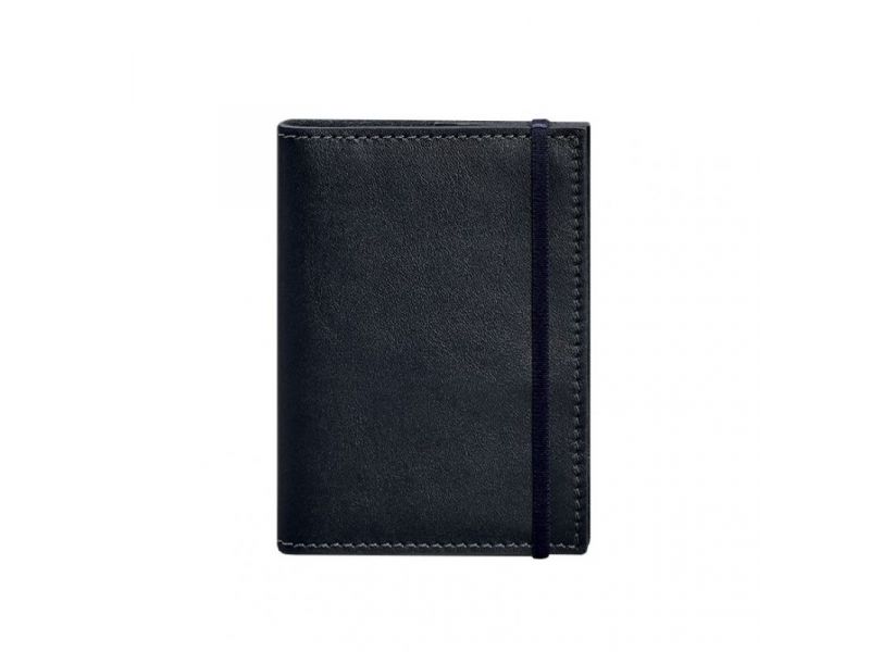 Кожаная обложка для паспорта 1.0 темно-синяя краст, фото 6