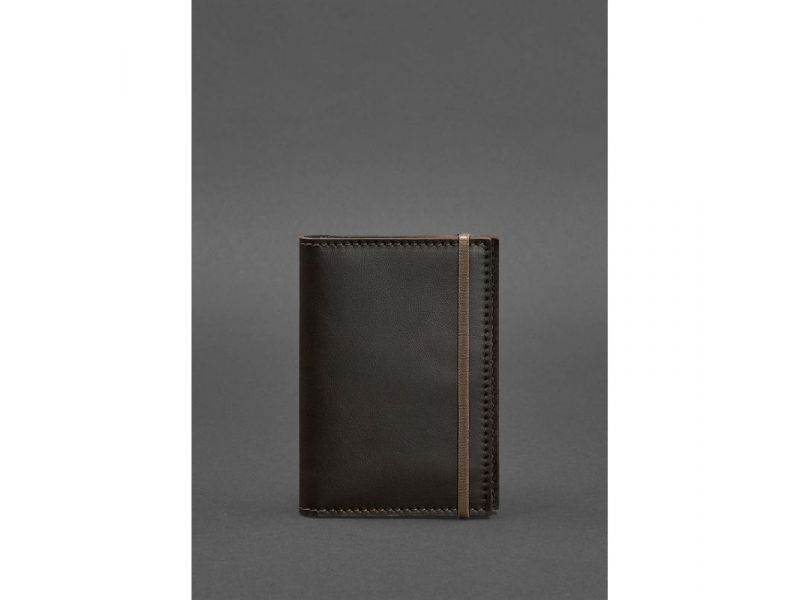 Кожаная обложка для паспорта 2.0 темно-коричневая, фото 1