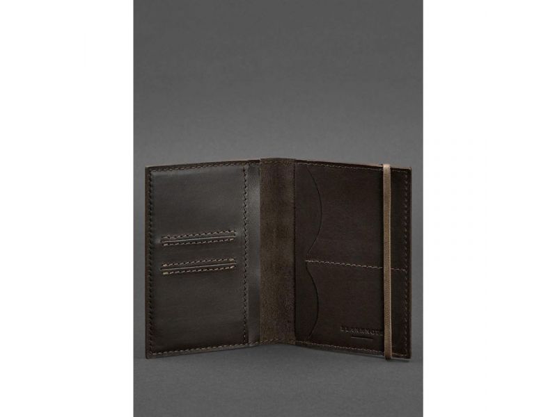 Кожаная обложка для паспорта 2.0 темно-коричневая, фото 2