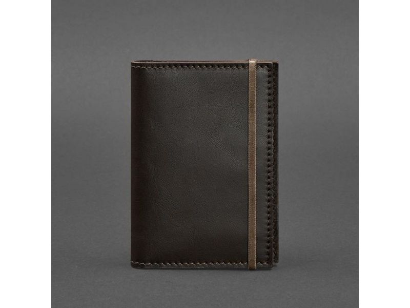 Кожаная обложка для паспорта 2.0 темно-коричневая, фото 6