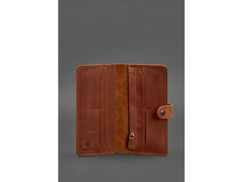 Кожаное женское портмоне 7.0 Инди светло-коричневое, фото 3