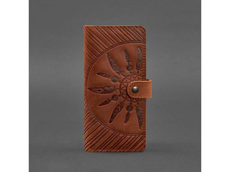 Кожаное женское портмоне 7.0 Инди светло-коричневое, фото 5