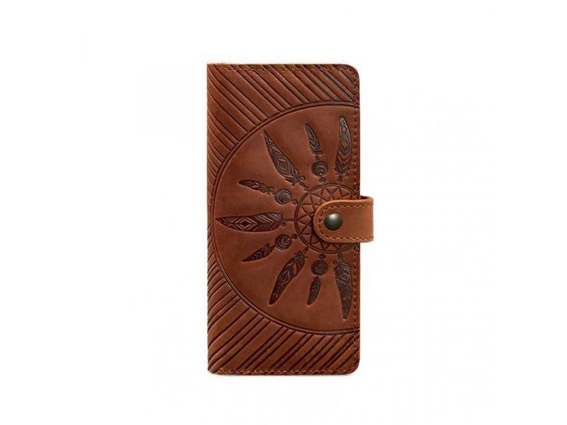 Кожаное женское портмоне 7.0 Инди светло-коричневое, фото 6