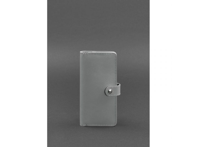 Кожаное портмоне 7.0 серое, фото 1
