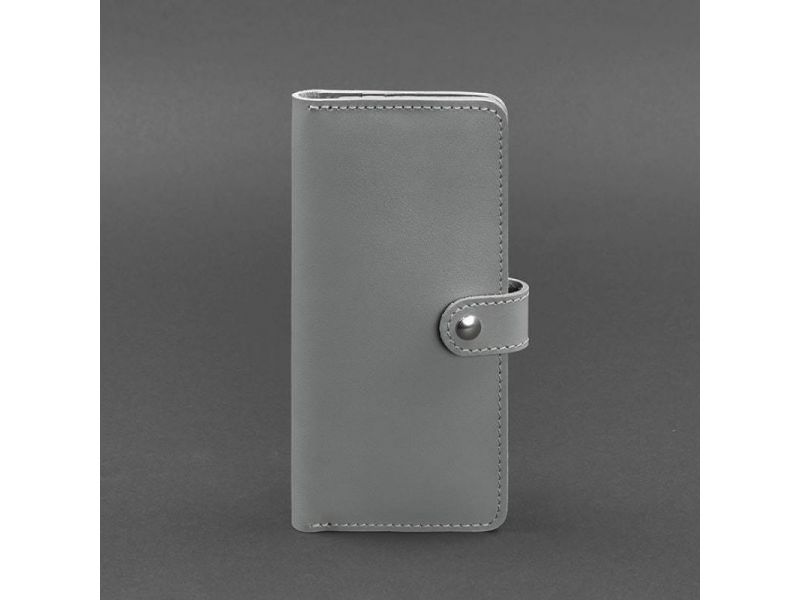 Кожаное портмоне 7.0 серое, фото 5
