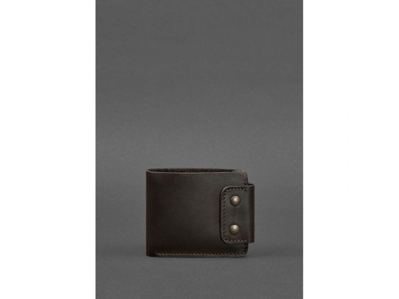 Мужское кожаное портмоне Zeus 9.0 темно-коричневое краст, фото 1