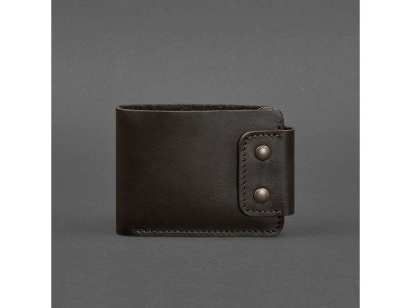 Мужское кожаное портмоне Zeus 9.0 темно-коричневое краст, фото 5