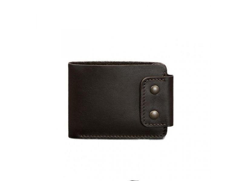 Мужское кожаное портмоне Zeus 9.0 темно-коричневое краст, фото 6