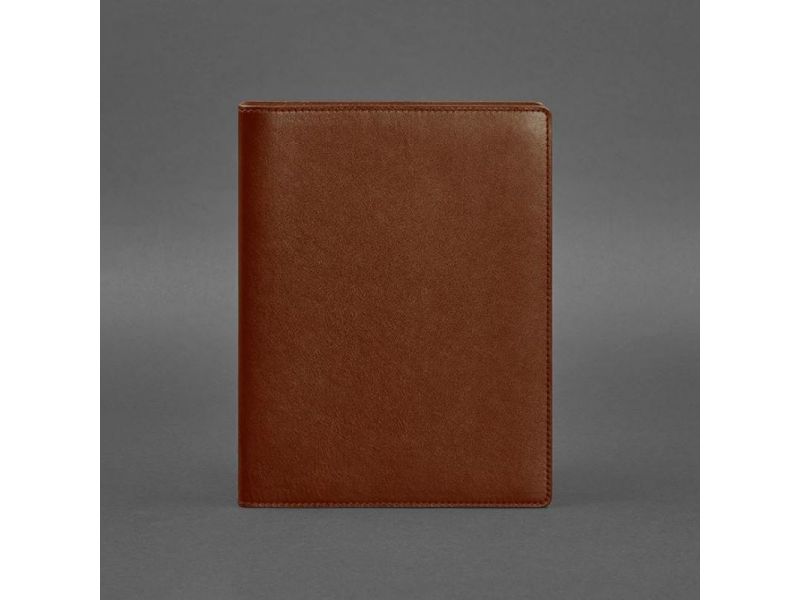 Кожаный блокнот на сегрегаторе (мягкая обложка на кольцах) 13.0 светло-коричневый, фото 4