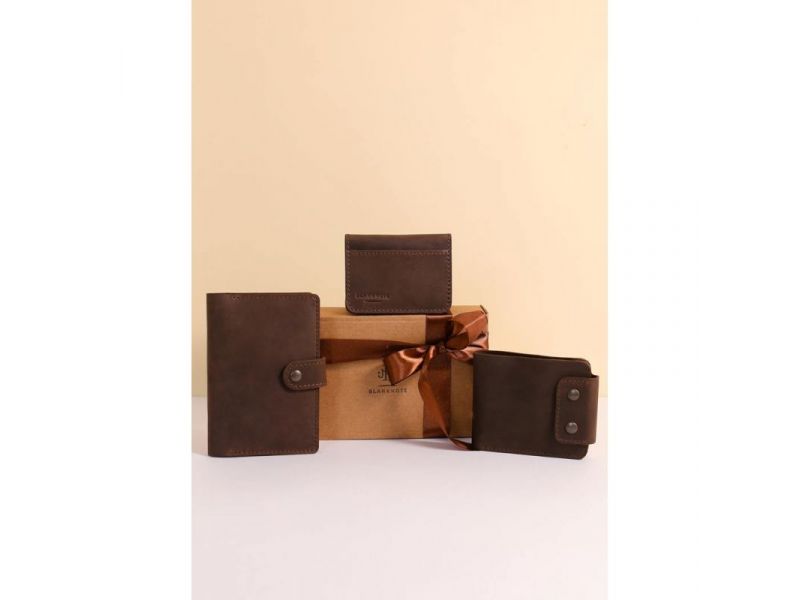 Мужской подарочный набор кожаных аксессуаров Лион, фото 4