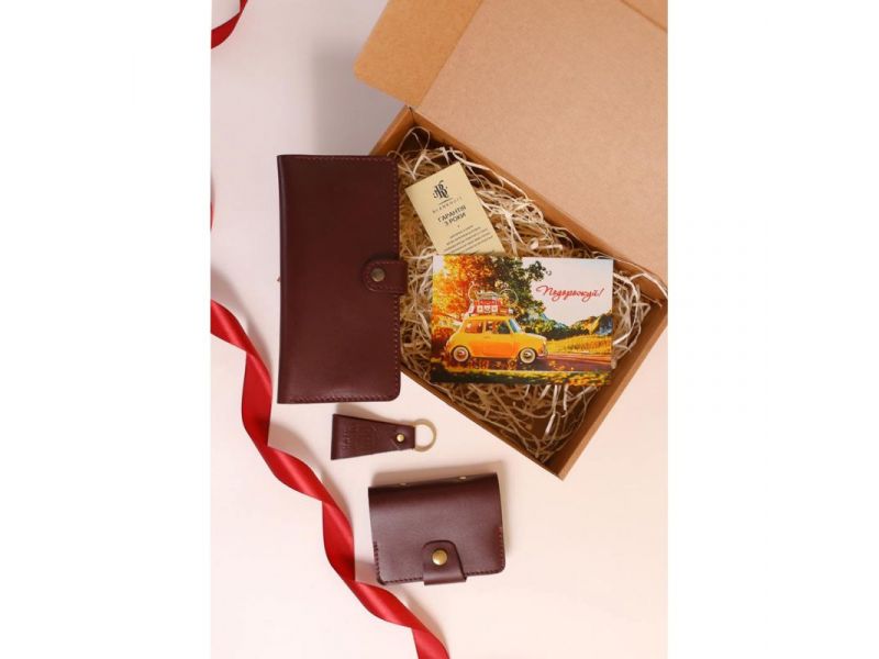 Набор женских кожаных аксессуаров Медина, фото 1