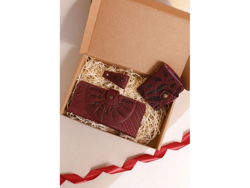 Набор женских кожаных аксессуаров Ибица, фото 1