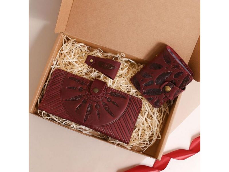 Набор женских кожаных аксессуаров Ибица, фото 3