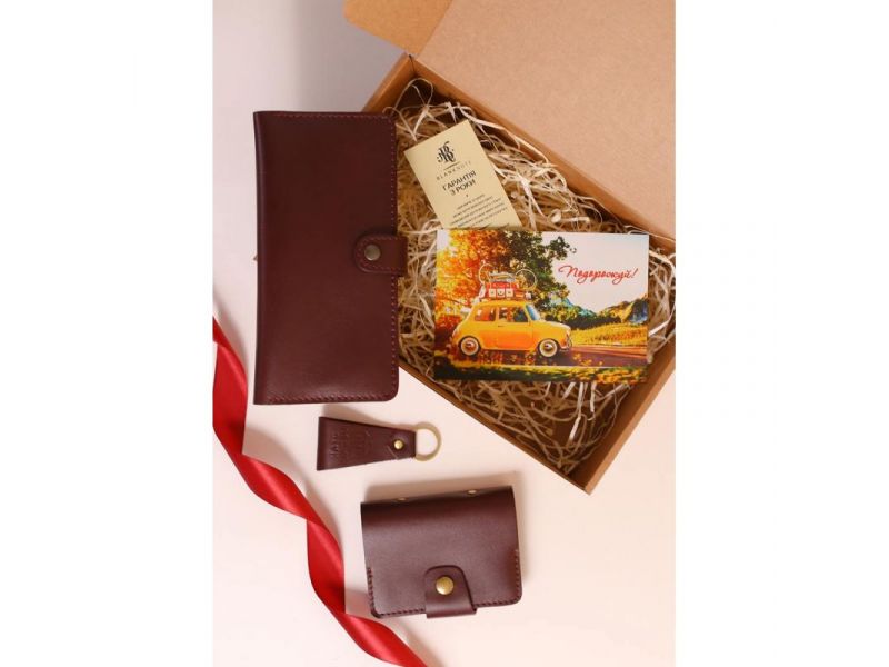 Набор женских кожаных аксессуаров Медина, фото 2