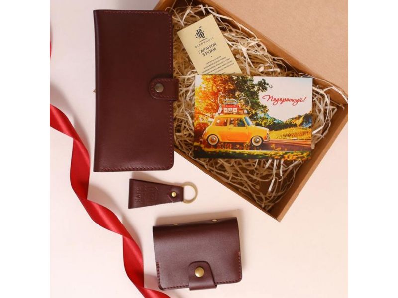 Набор женских кожаных аксессуаров Медина, фото 3