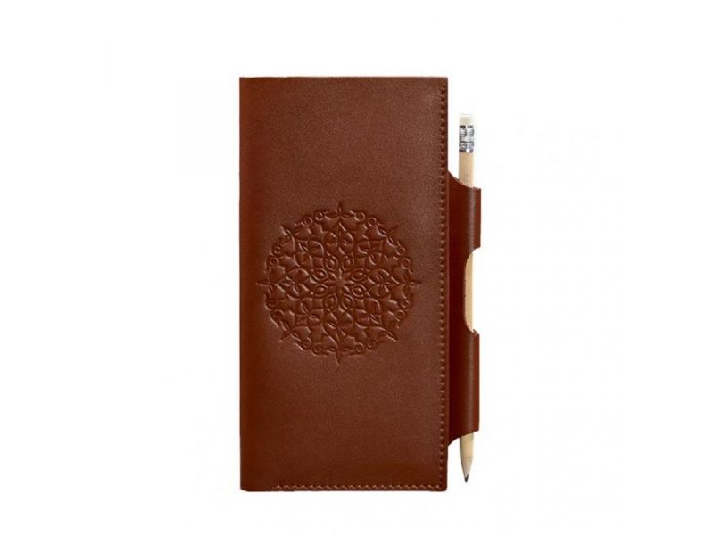 Кожаный тревел-кейс 3.0 светло-коричневый с мандалой краст, фото 6