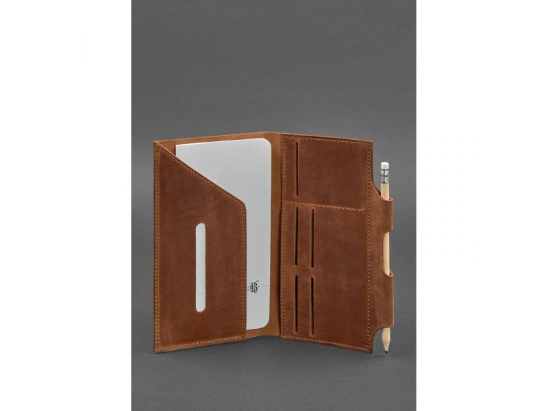 Кожаный тревел-кейс 3.0 светло-коричневый Crazy Horse, фото 3