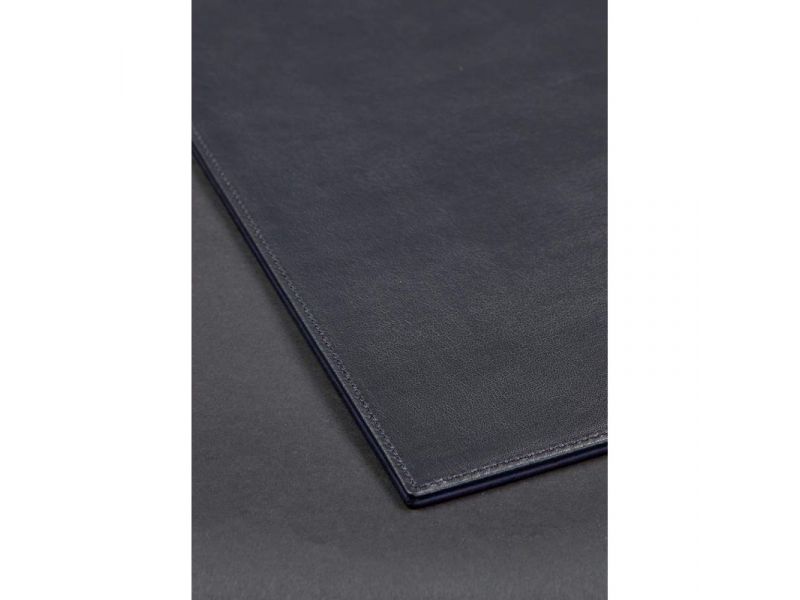 Накладка на стол руководителя - Кожаный бювар 1.0 Темно-синий Crazy Horse, фото 4