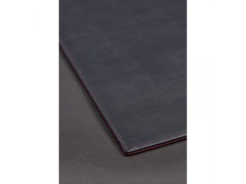 Накладка на стол руководителя - Кожаный бювар 1.0 Бордовый Crazy Horse, фото 4