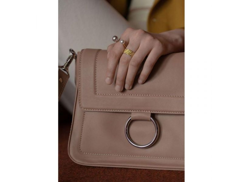 Женская кожаная сумка Jessie карамель краст, фото 3