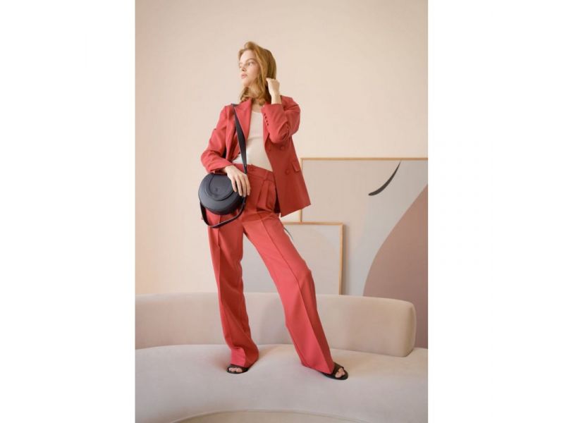 Женская кожаная сумка Mandy темно-синяя, фото 4