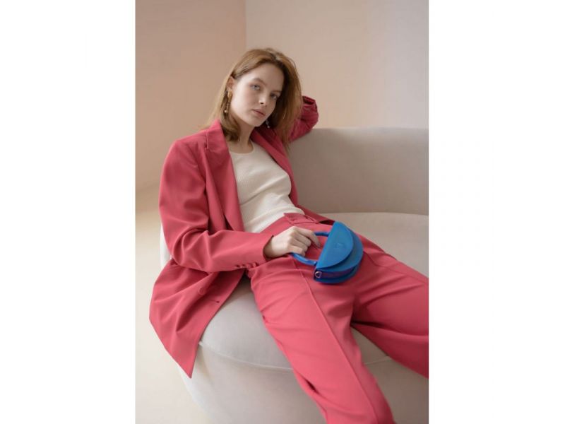 Женская кожаная мини-сумка Сhris micro ярко-синяя, фото 1