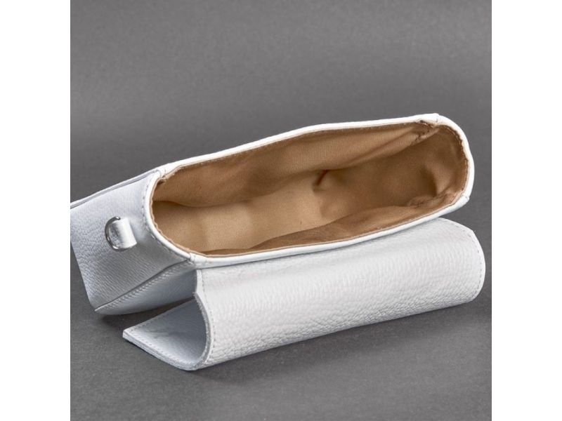 Женская кожаная сумочка Yoko белая флотар, фото 5