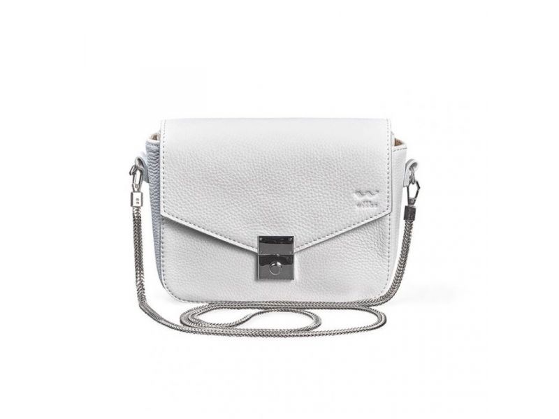 Женская кожаная сумочка Yoko белая флотар, фото 6