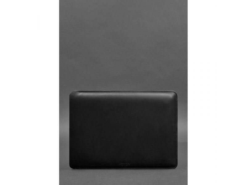 Кожаный чехол для MacBook 14 дюйм Черный Crazy Horse, фото 2