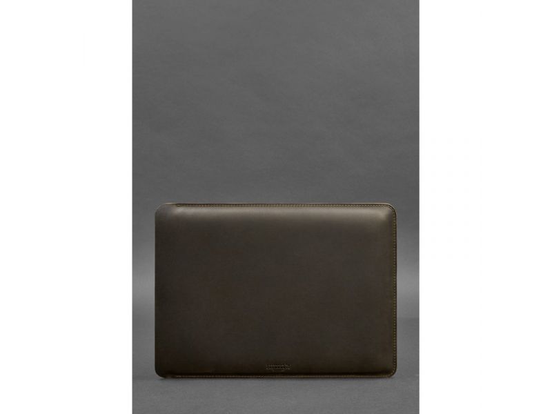 Кожаный чехол для MacBook 14 дюйм Темно-коричневый Crazy Horse, фото 2