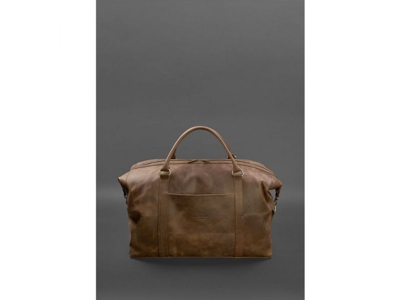 Кожаная дорожная сумка темно-коричневый Crazy Horse, фото 3