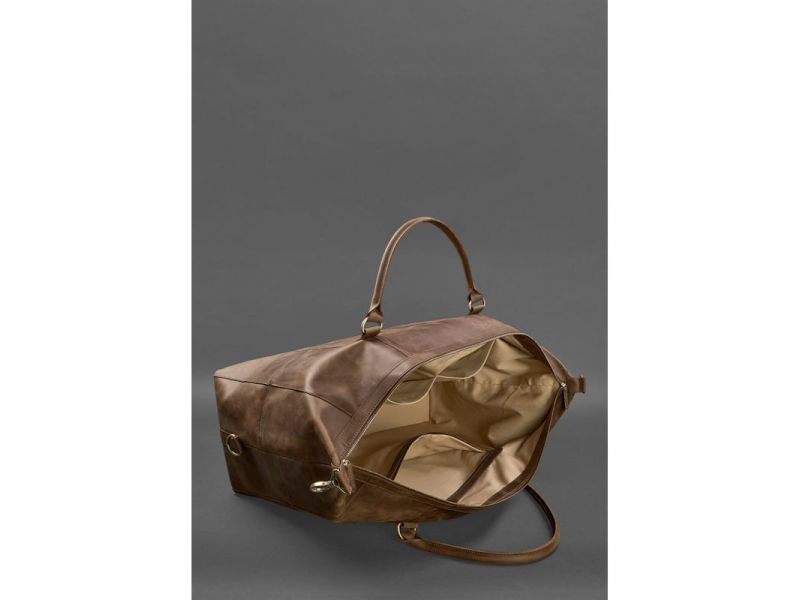 Кожаная дорожная сумка темно-коричневый Crazy Horse, фото 5