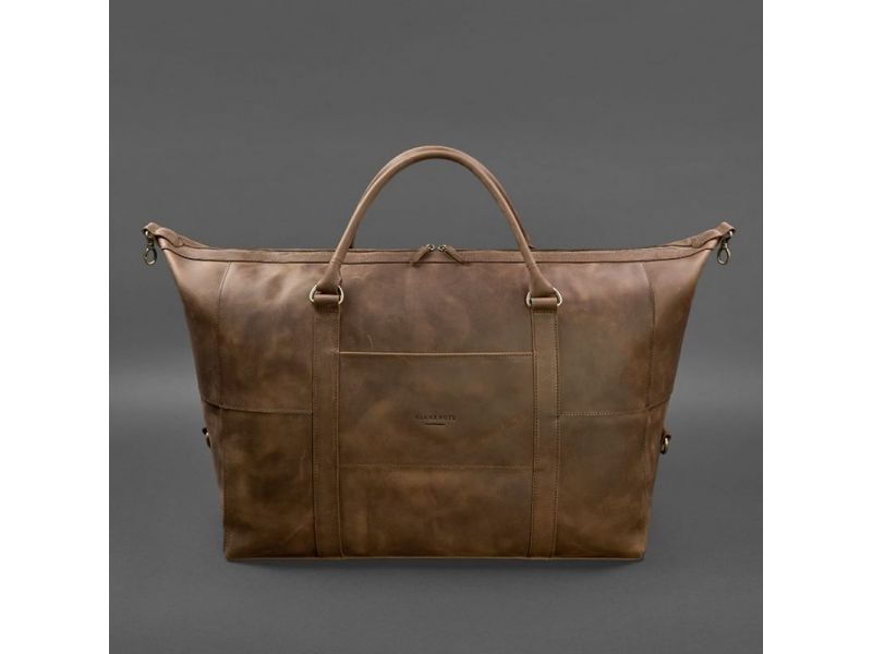 Кожаная дорожная сумка темно-коричневый Crazy Horse, фото 7