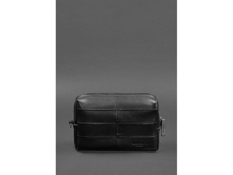 Кожаная косметичка-несессер 3.1 черный краст, фото 1