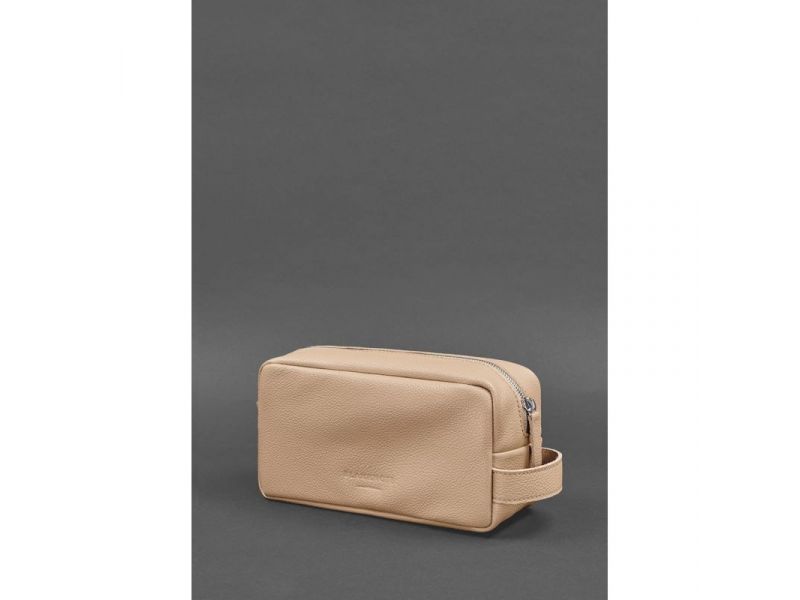 Кожаная косметичка-несессер 6.0 бежевый флотар, фото 2