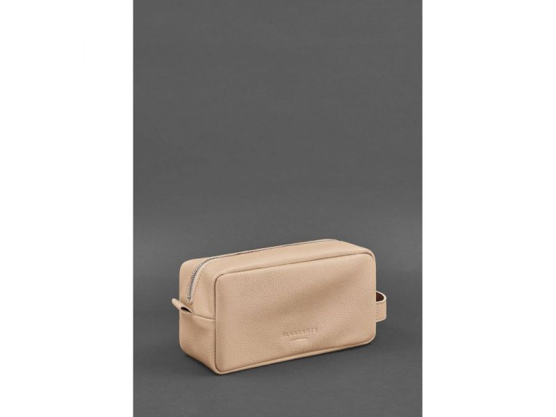 Кожаная косметичка-несессер 6.0 бежевый флотар, фото 3