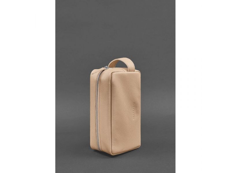 Кожаная косметичка-несессер 6.0 бежевый флотар, фото 4